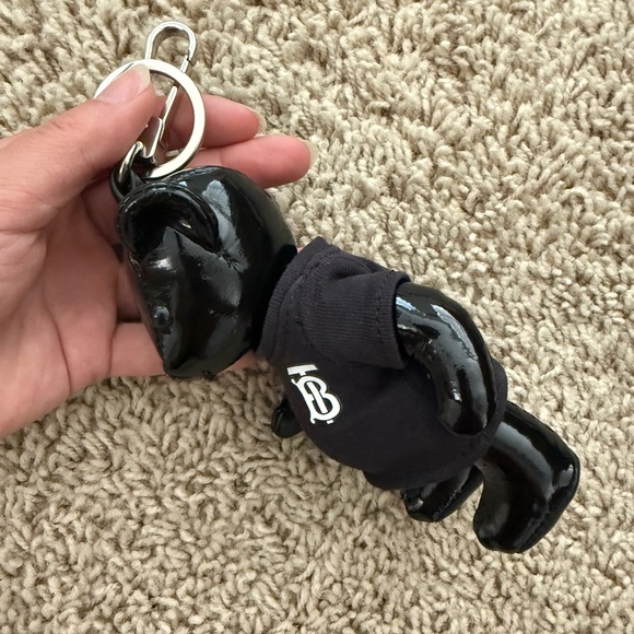 Burberry Teddy Bear Keychain Bag Charm – Rare Gothic Punk Vibe